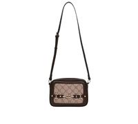 Gaudí Mini borsa crossbody in similpelle con logo jacquard, lettering GJ in metallo e tracolla regolabile. (Marrone)