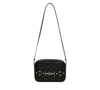 Gaudí Mini borsa crossbody in similpelle con logo jacquard, lettering GJ in metallo e tracolla regolabile. (Nero)