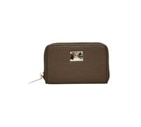 Gaudí Mini portafoglio zip around in similpelle bottalata con placchetta logata in metallo.