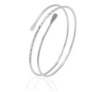 GAUEIOUR Braccialetto del polsino superiore del braccio boho,Bracciale regolabile in filo d'argento del polsino del braccio,Bracciale multistrato in lega hip-hop,Gioielli in metallo