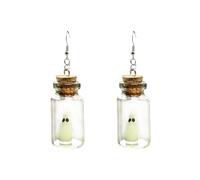 GAUEIOUR Glow in Dark Ghost Cute Ghost in a Bottle Orecchini Halloween Ghost Costume Accessori Gothic Adotta A Ghost Orecchini