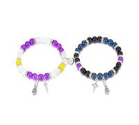 GAUEIOUR Kpop Rumi Zoey Mira Merch - Set di braccialetti elasticizzati ispirati al film, per coppie, con ciondolo a forma di spada e microfono, per feste a tema, cosplay, anime