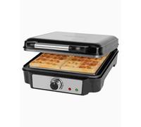 ProfiCook PC-WA 1241 4 waffle 1200 W Nero, Acciaio inossidabile