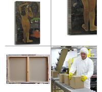 Gauguin la luna e la terra design quadro stampa tela dipinto telaio arredo casa