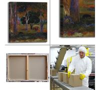 Gauguin paesaggio maiale cavallo quadro stampa tela dipinto telaio arredo casa