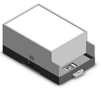 Gaurang Custodia su guida DIN per automazione domestica elettronica PLC Switch Box, scatole industriali, scatola elettrica, custodia di controllo in ABS (70 mm, terminali su un lato)