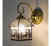 GAUUA Tiffany Style Wall Sconces, Ombra di Vetro Colorato, Base Metallica, Luce Decorativa Vittoriana per Il Soggiorno Corridoio Camera da Letto Bagno Lampada da Letto