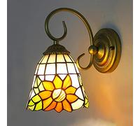 GAUUA Tiffany Style Wall Sconces, Ombra di Vetro Colorato, Base Metallica, Luce Decorativa Vittoriana per Il Soggiorno Corridoio Camera da Letto Bagno Lampada da Letto