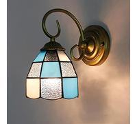 GAUUA Tiffany Style Wall Sconces, Ombra di Vetro Colorato, Base Metallica, Luce Decorativa Vittoriana per Il Soggiorno Corridoio Camera da Letto Bagno Lampada da Letto