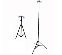 GAVALE Supporto per Infusione Portatile, Asta Flebo Supporto IV Pieghevole per Asta IV con 4 Ganci Infusione Supporto per Borsa IV in Lega di Alluminio per Assistenza Domiciliare, Ospedale E Clinica