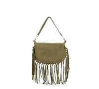 Gave Lux Borsa a spalla convertibile in zaino da donna In Vera pelle Made in Italy 30x21x1 cm Verde scuro