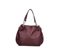 Gave Lux Borsa a Spalla in Pelle Italiana Rubino 38x30x12 Elegante e Spaziosa