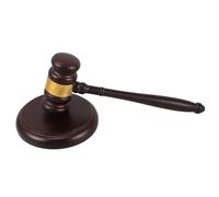 Gavel and Block Set - Auction and Courtroom Hammer, Justice Tool with