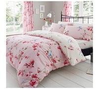 Gaveno Cavailia Botanical Birdie Blossom - Set Copripiumino per Letto King Size, 3 Pezzi, Misto Cotone, Reversibile, Motivo Floreale, Facile da Pulire, 1 Copripiumino + 2 federe