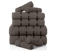 Gaveno Cavailia Cesto 8 Pezzi Boston Set di Asciugamani, 100% Cotone, Dark Grey, 8Pc Bale Set