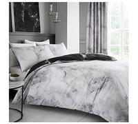 GAVENO CAVAILIA Copripiumino in Marmo di Lusso, Reversibile, Morbido e Accogliente, Accessorio per Camera da Letto, Bianco, Misura Singola, Policotone