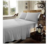 Gaveno Cavailia, Lenzuolo in Flanella Termica di Alta qualità, in 100% Flanella di Cotone Spazzolato, Morbido e Confortevole, Facile da Pulire, Grigio, per Letto Super King Size