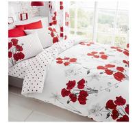 Gaveno Cavailia Lusso Poppy Set con Copripiumino e Federa, Poliestere, Rosso, King