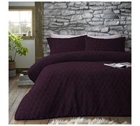 Gaveno Cavailia Luxury Teddy Nuevo Set copripiumino in pile geometrico facile da pulire con federe coordinate, king size, viola king size 521082-Vict-Vend