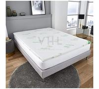 Gaveno Cavailia - Materasso in bambù antimicrobico di alta qualità, in morbida schiuma 100% poliestere, anallergico, traspirante, per letto king size, colore: bianco