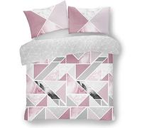 Gaveno Cavailia Mila 11359159 - Copripiumino king size, motivo a triangoli marmorizzati, rosa cipria