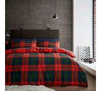 Gaveno Cavailia - Set Copripiumino in Flanella Scozzese Scozzese, 100% Cotone Spazzolato, 3 Pezzi, Caldo e Facile da Pulire, 1 Copripiumino e 2 federe, in Flanella Naturale