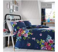 GAVENO CAVAILIA - Set di biancheria da letto matrimoniale con stampa floreale, motivo floreale, colore: blu navy