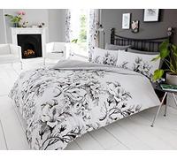 Gaveno Cavailia - Set di copripiumino reversibile con federa, in policotone, motivo floreale Eden Grigio, misura: letto singolo