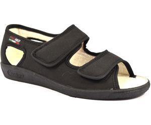 GAVIGA 180 Falco Nero Beige Donna Sandali Elasticizzati Tessuto Strappi Pantofol
