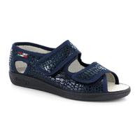 GAVIGA Sandali ciabatte pantofole comode donna regolabili con strappi in tessuto e fodera traspirante (blu,EU, Adulto, Donna, Numero, Media, 39)