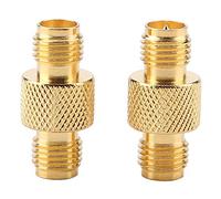 Gavigain 2 pz SMA Femmina RP SMA Femmina Connettore RF Adattatore coassiale Convertitore di prova Ampia larghezza di banda di frequenza Materiale in rame Costruzione durevole Placcato in