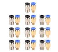 Gavigain 20pcs PC4 M6 M10 Connettori di stampante 3D, Push Connect Design, robusta build in ottone e acciaio, per estrusori di bowden ABS PLA