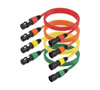 Gavigain Cavo di microfono XLR con connettori XLR a 3 pin cavo altoparlante maschio a spina femmina per microfoni, stazione radio, pacchetto di illuminazione palcoscenico di 4 (2M / 6ft)