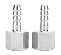 Gavigain Connettore ad innesto rapido pneumatico ad alta temperatura antiruggine in acciaio inossidabile 304 2 pezzi 3/8 pollici BSPP Connettore filettato femmina Giunto a innesto (3/8"-8 mm)