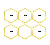 Gavigain Hexagon Agile Ring Physical Training Step Set Attrezzatura da Calcio Design Luminoso Decorato Robustezza Elevata Resistenza Angolo opposto Lunghezza 55CM Esercizio Piede
