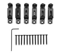Gavigain Selle per chitarra a 6 corde in lega di zinco, miglioramento del tono premium, robuste, installazione facile, compatibili con chitarre elettriche, ideali per musicisti (Negro)