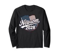 Gavin Newsom 2028 Bandiera degli Stati Uniti Campagna Patriottica Classica Maglia a Manica
