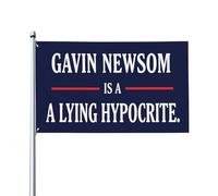 Gavin Newsom è un ipocrita bugiardo. Bandiere da giardino anti Gavin Newsom per esterni, cartelli da giardino, striscioni decorativi da 3x5 piedi.