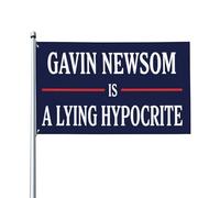 Gavin Newsom è un ipocrita bugiardo. Bandiere da giardino anti Gavin Newsom per esterni, cartelli da giardino, striscioni decorativi da 3x5 piedi.