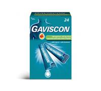 Gaviscon 24 Bust Orale Sosp 500 Mg/10 Ml + 267 Mg/10 Ml Menta