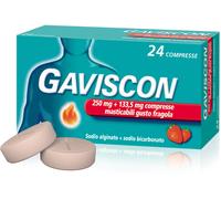 gaviscon 24 Compresse Fragola Bruciore di Stomaco 250 +133,5 mg