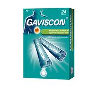 Gaviscon 24 Bust Orale Sosp 500 Mg/10 Ml + 267 Mg/10 Ml Menta