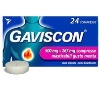 Gaviscon 500 mg + 267 mg Indicato Per Bruciore Di Stomaco Occasionale Gusto Menta 24 Compresse