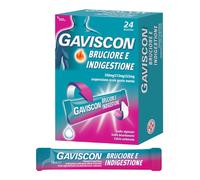 Gaviscon Bruciore e Indigestione 500mg + 213mg + 325mg Sospensione Orale Gusto Menta, 24 Bustine