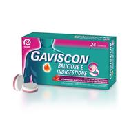 Gaviscon Bruciore e Indigestione Gusto Frutti Rossi 24 Compresse 24 pz