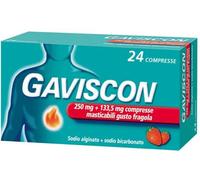 Gaviscon Compresse Masticabili Aroma Fragola 250 mg + 133,5 mg 24 Compresse