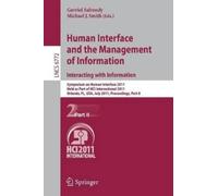 Gavriel Salvend Human Interface and the Management of Information. I (Tascabile)