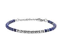 GAVU Bracciale di Perline di Pietre Naturali Lapislazzuli Ematite e Acciaio Inossidabile da Uomo