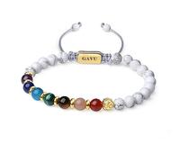 GAVU Bracciale Energetico Bilanciamento Chakra da Uomo e da Donna con Perline di Pietre Semipreziose Howlite S