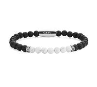 GAVU Bracciale Shou della Longevità con Perline di Pietra Lavica e Pietre Dure da Uomo Howlite S